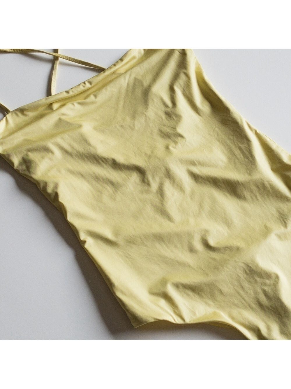 Wilfred Naidoo Criss bodysuit Spaghetti Strap Criss Cross Yellow Womens Small - Picture 4 of 16